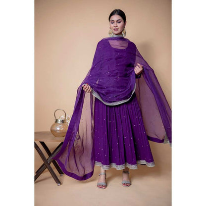 Ikshita Choudhary Purple Kurta (Set of 2)