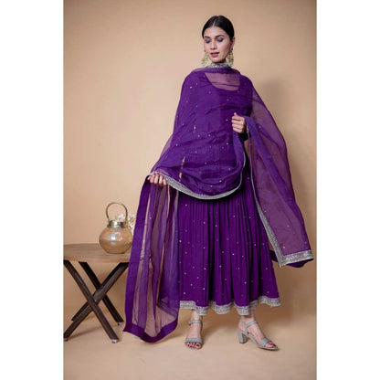 Ikshita Choudhary Purple Kurta (Set of 2)