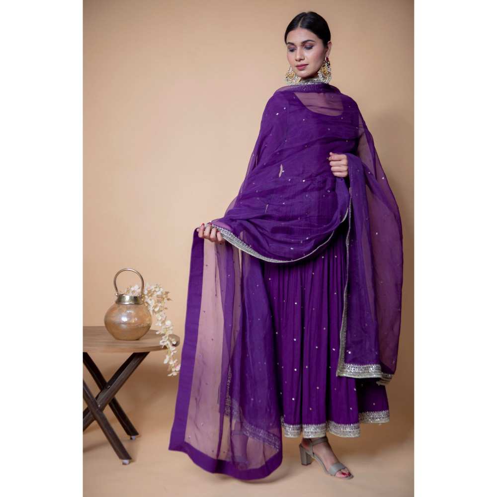 Ikshita Choudhary Purple Kurta (Set of 2)