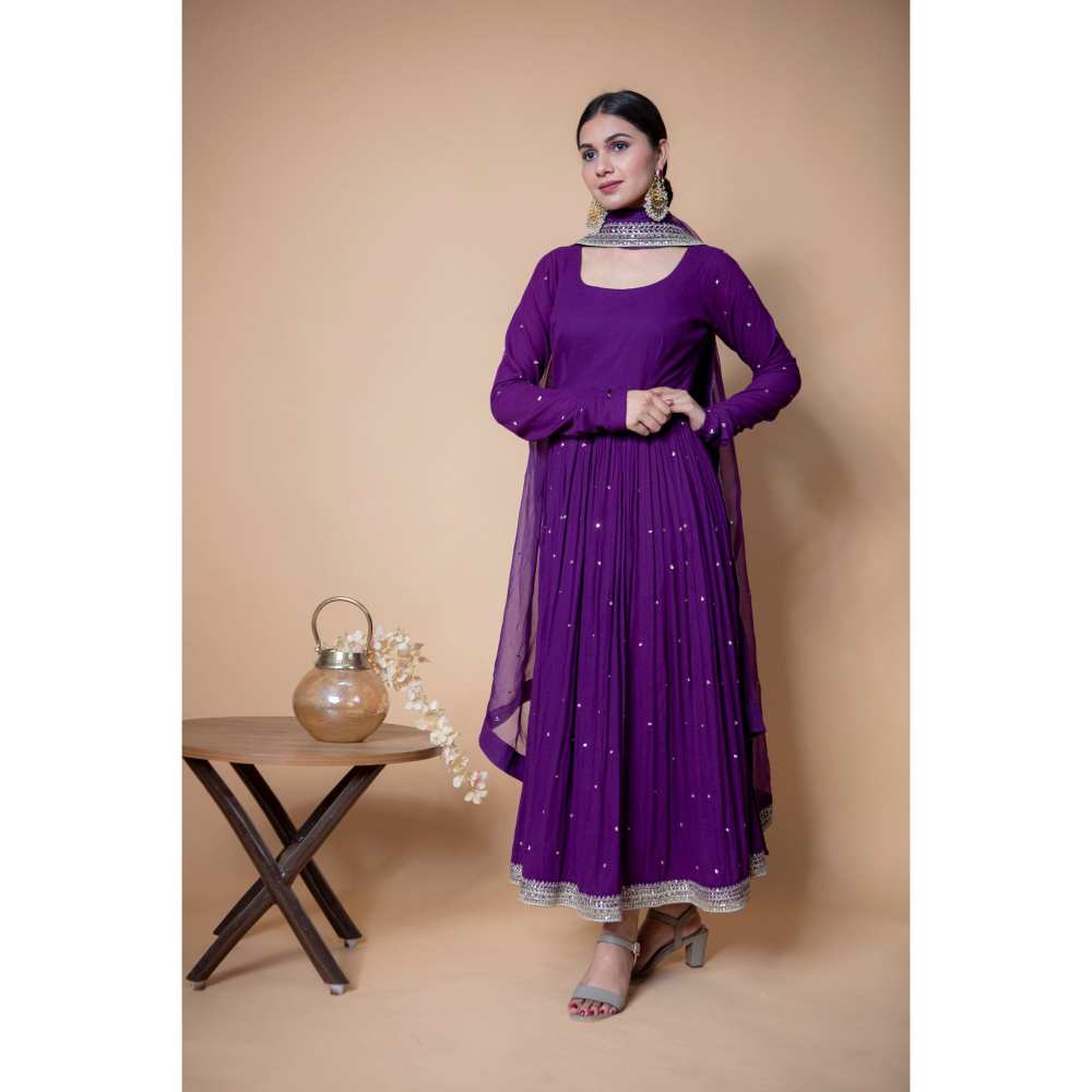 Ikshita Choudhary Purple Kurta (Set of 2)
