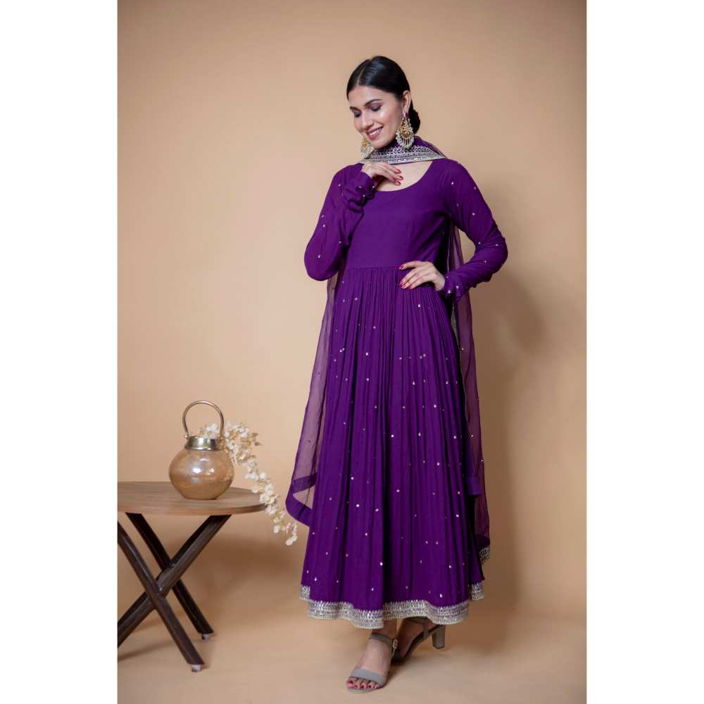 Ikshita Choudhary Purple Kurta (Set of 2)