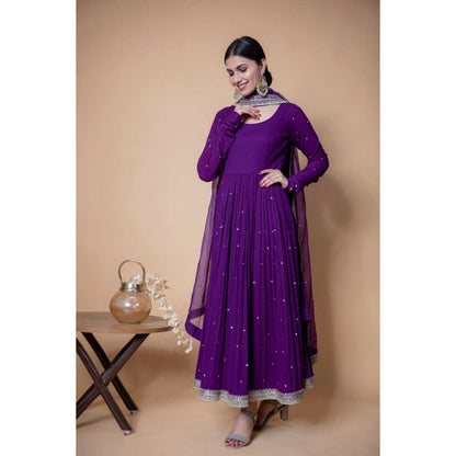 Ikshita Choudhary Purple Kurta (Set of 2)