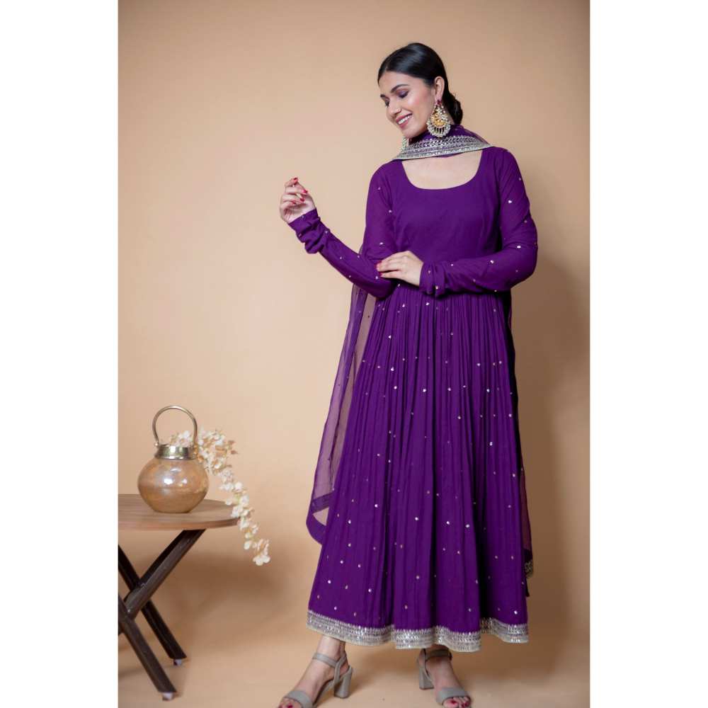 Ikshita Choudhary Purple Kurta (Set of 2)
