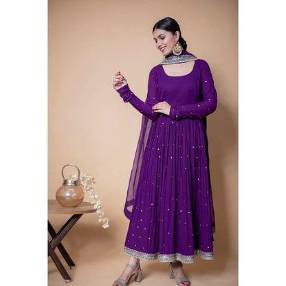 Ikshita Choudhary Purple Kurta (Set of 2)