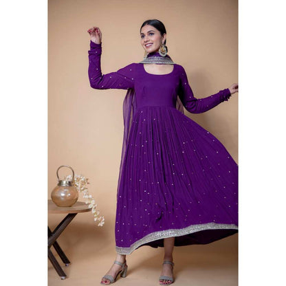 Ikshita Choudhary Purple Kurta (Set of 2)