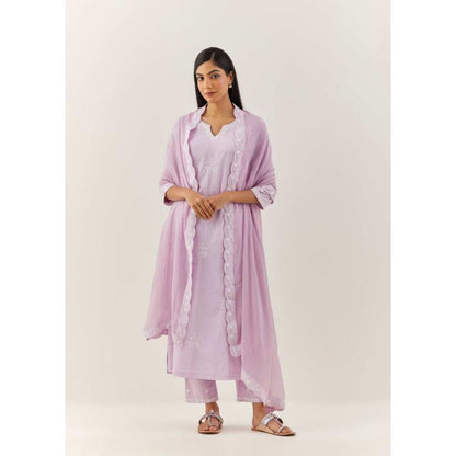 Ikshita Choudhary Lavender Kurta (Set of 3)