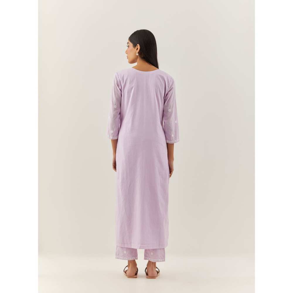 Ikshita Choudhary Lavender Kurta (Set of 3)