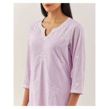 Ikshita Choudhary Lavender Kurta (Set of 3)