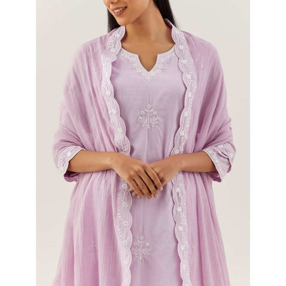 Ikshita Choudhary Lavender Kurta (Set of 3)