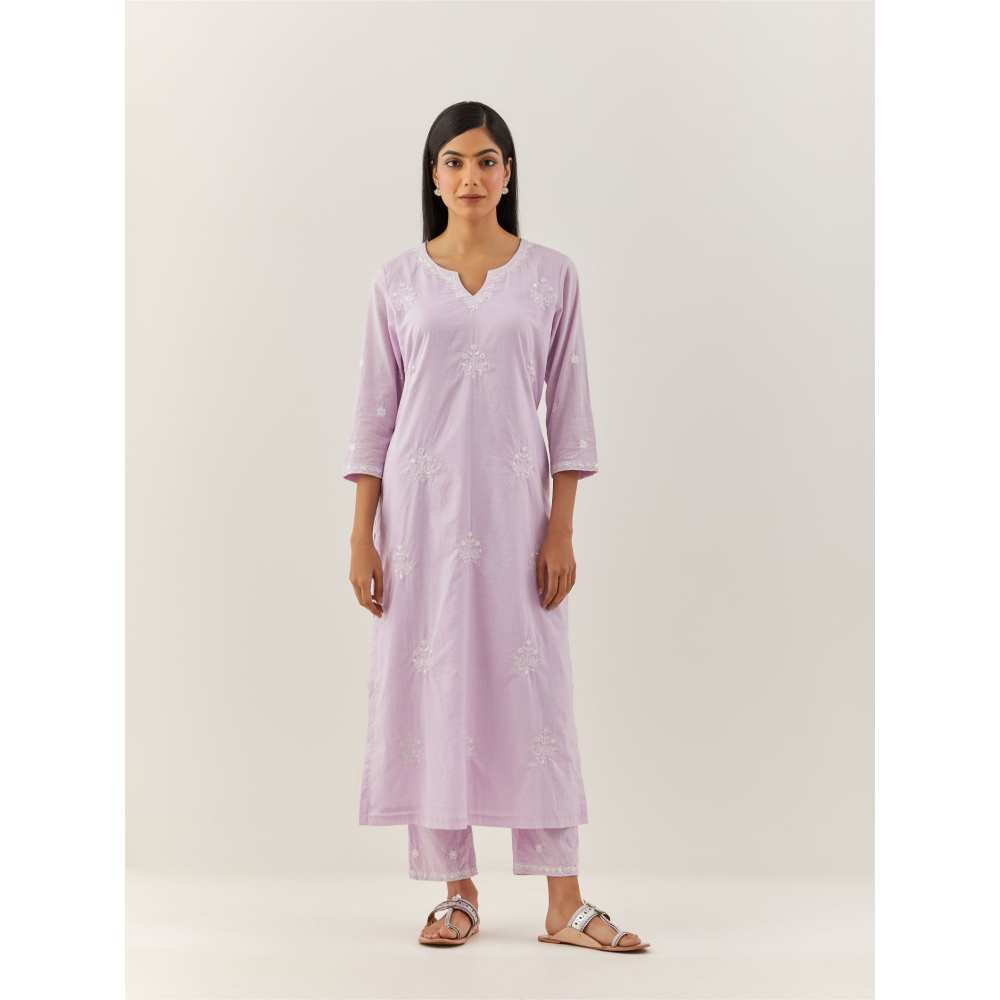 Ikshita Choudhary Lavender Kurta (Set of 2)
