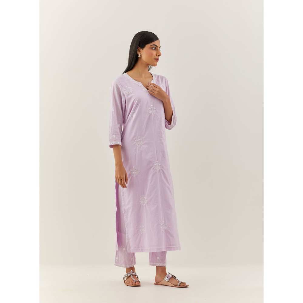 Ikshita Choudhary Lavender Kurta (Set of 2)