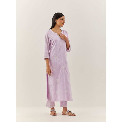 Ikshita Choudhary Lavender Kurta (Set of 2)
