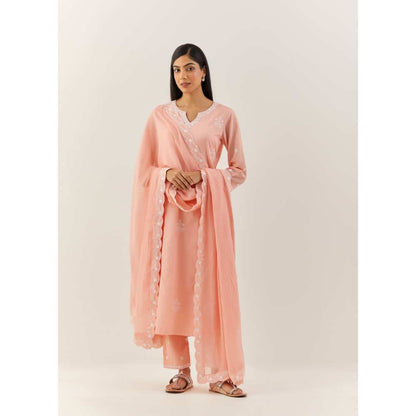 Ikshita Choudhary Peach Kurta (Set of 3)