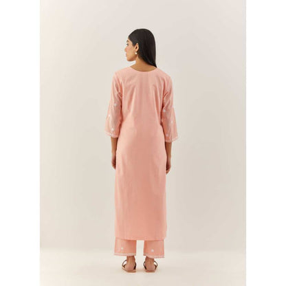 Ikshita Choudhary Peach Kurta (Set of 3)