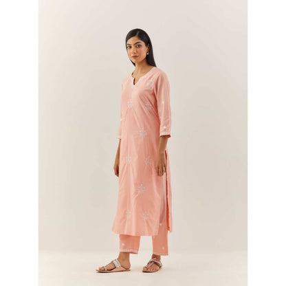 Ikshita Choudhary Peach Kurta (Set of 3)
