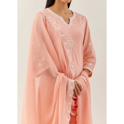 Ikshita Choudhary Peach Kurta (Set of 3)