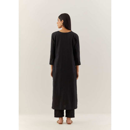 Ikshita Choudhary Black Kurta (Set of 3)