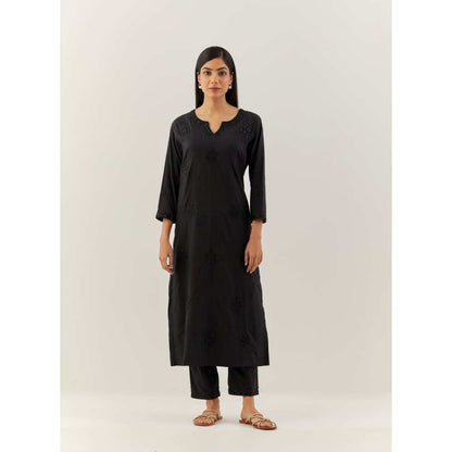 Ikshita Choudhary Black Kurta (Set of 3)