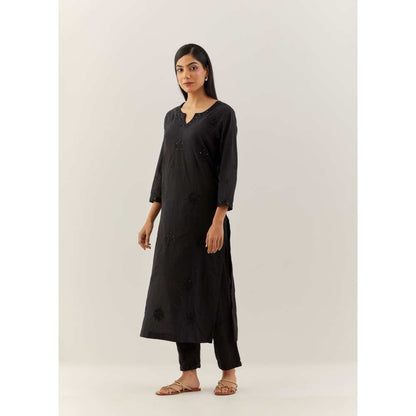 Ikshita Choudhary Black Kurta (Set of 3)