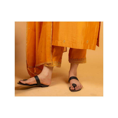 Ikshita Choudhary Orange Kurta (Set of 3)