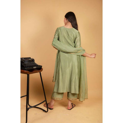 Ikshita Choudhary Pestel Green Kurta (Set of 2)