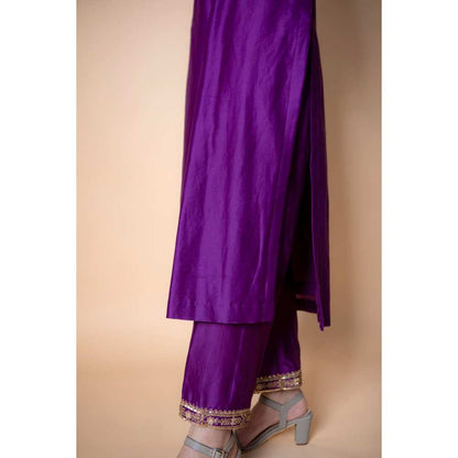 Ikshita Choudhary Purple Kurta (Set of 3)