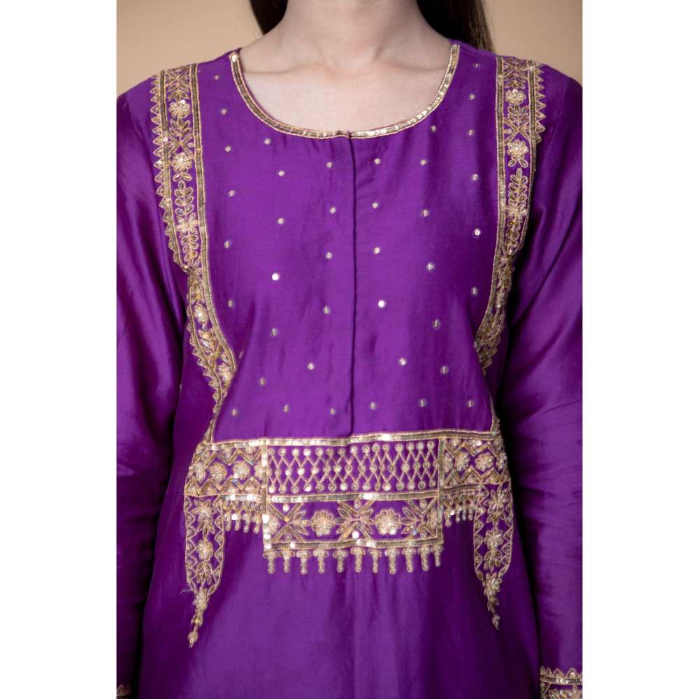 Ikshita Choudhary Purple Kurta (Set of 2)