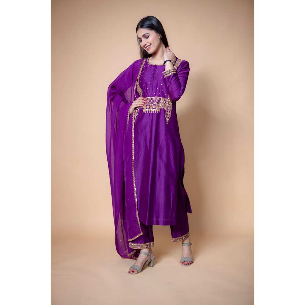 Ikshita Choudhary Purple Kurta (Set of 2)