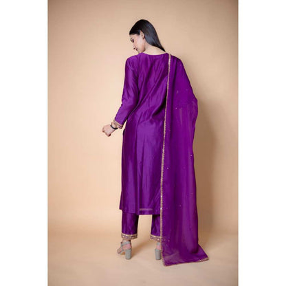 Ikshita Choudhary Purple Kurta (Set of 2)
