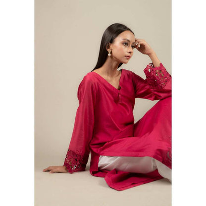 Ikshita Choudhary Magenta Kurta (Set of 2)