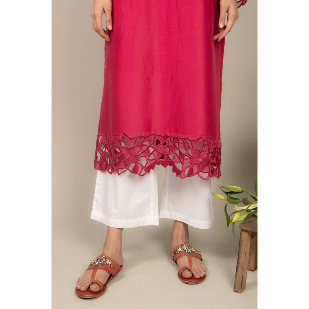 Ikshita Choudhary Magenta Kurta (Set of 2)