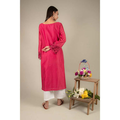 Ikshita Choudhary Magenta Kurta (Set of 2)