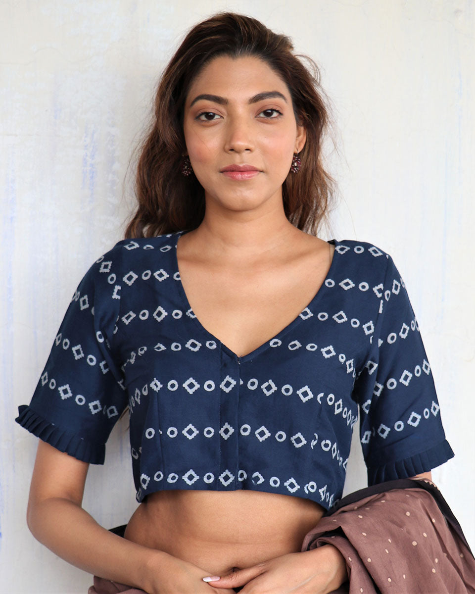Chidiyaa Blue Cotton Blouse