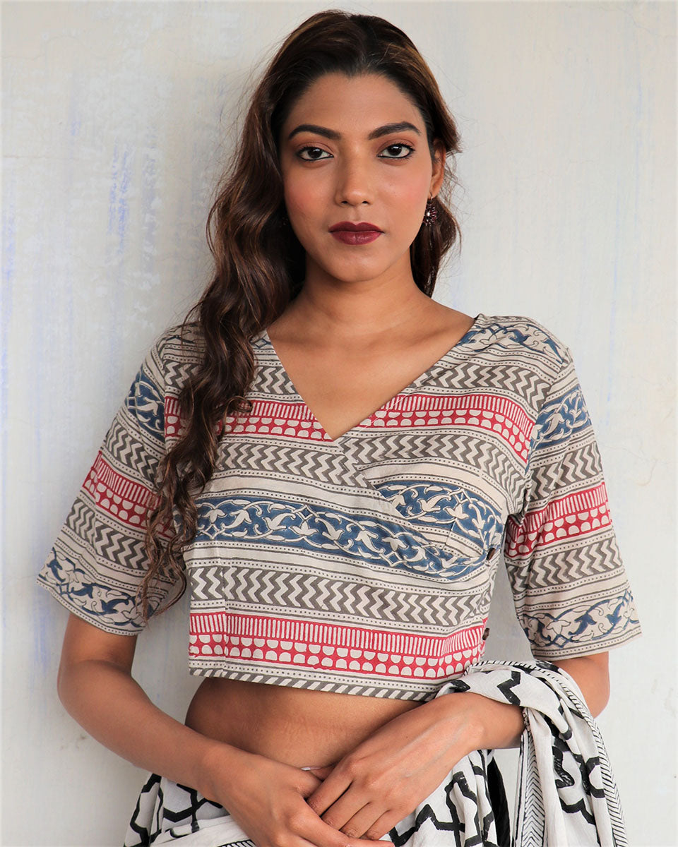 Chidiyaa Ivory Cotton Blouse