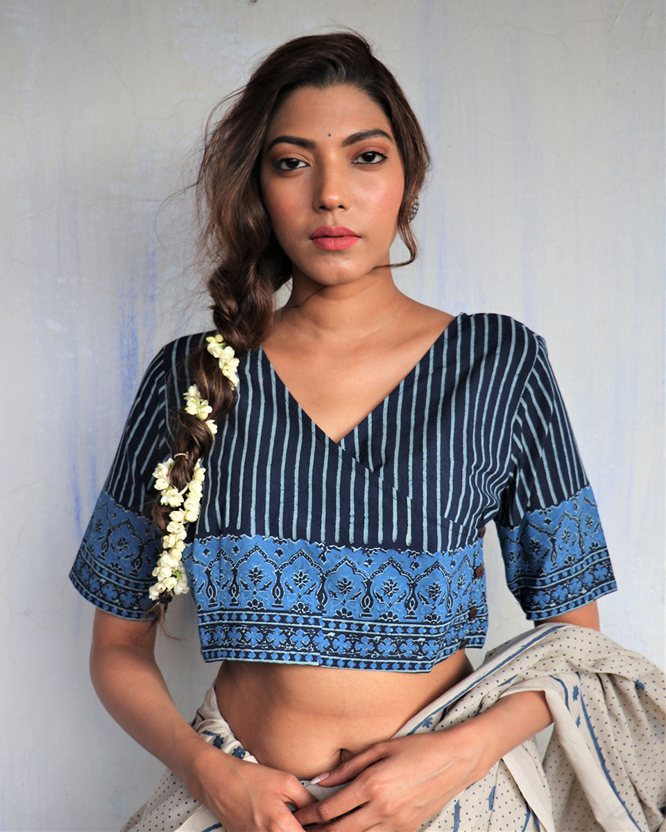 Chidiyaa Blue Cotton Blouse