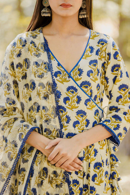 Khizan Blue Anarkali Set