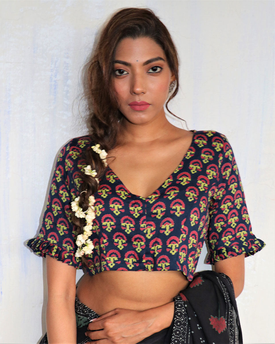 Chidiyaa Blue Cotton Blouse