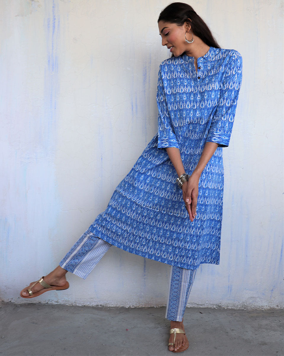 Chidiyaa Blue Cotton Pant