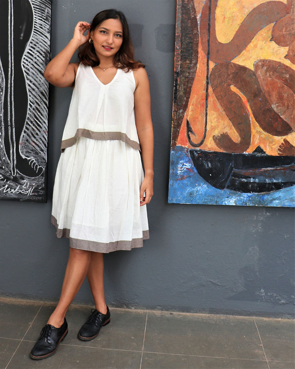 CHIDIYAA Handwoven Cotton Milk Skirt