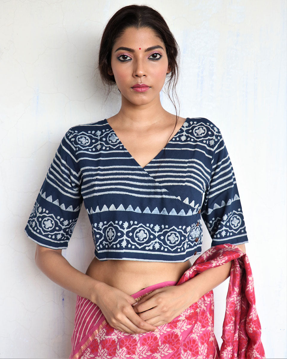 Chidiyaa Blue Cotton Blouse