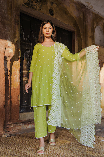 Hairat Green Straight Set