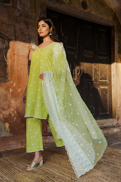 Hairat Green Straight Set