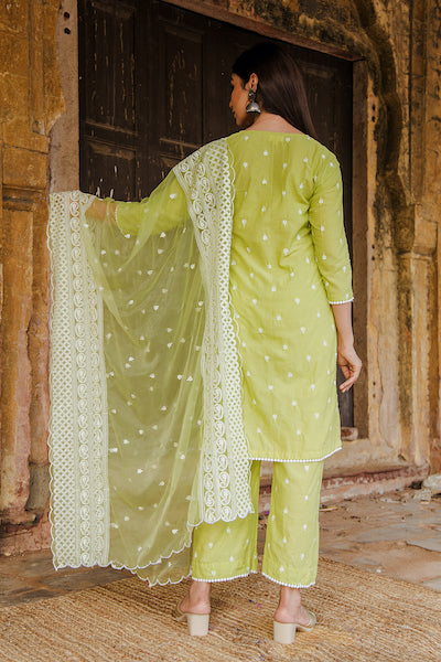 Hairat Green Straight Set