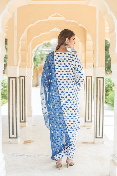 Padmini Blue Straight Set