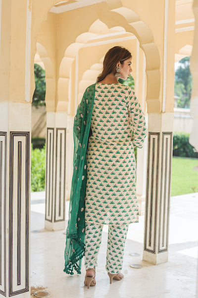 Padmini Green Straight Set