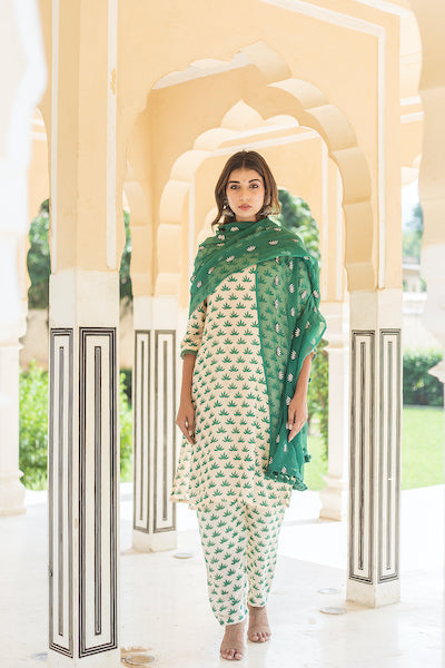 Padmini Green Straight Set