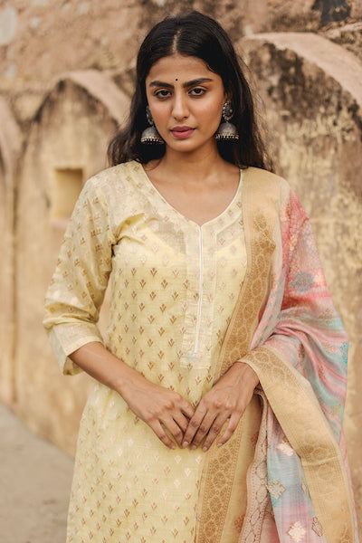 Fursat Light Yellow Set