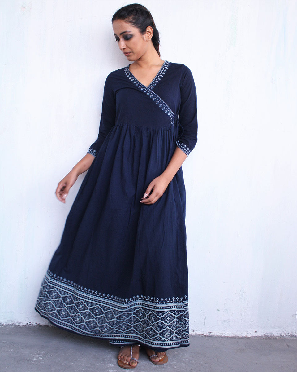 Chidiyaa Blue Cotton Dress