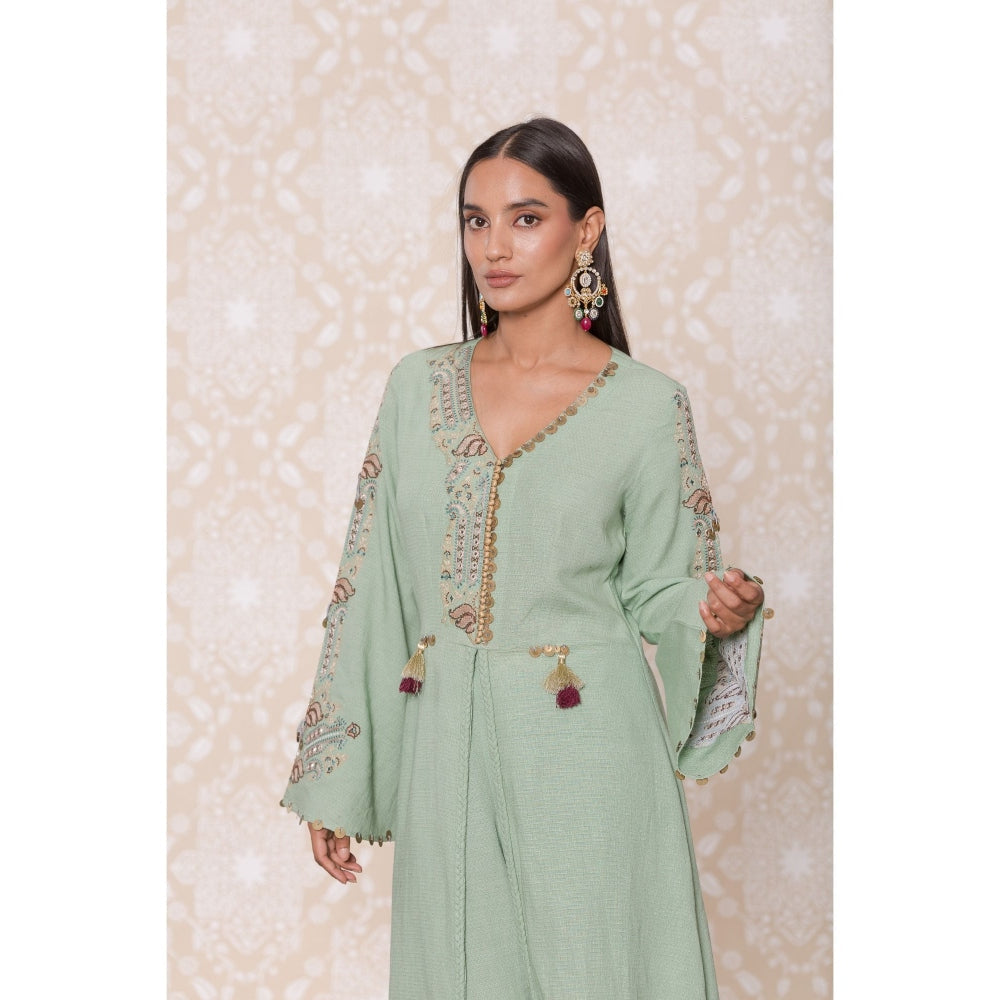 Inej Mint Green Front Open Kali Suit (Set of 2)