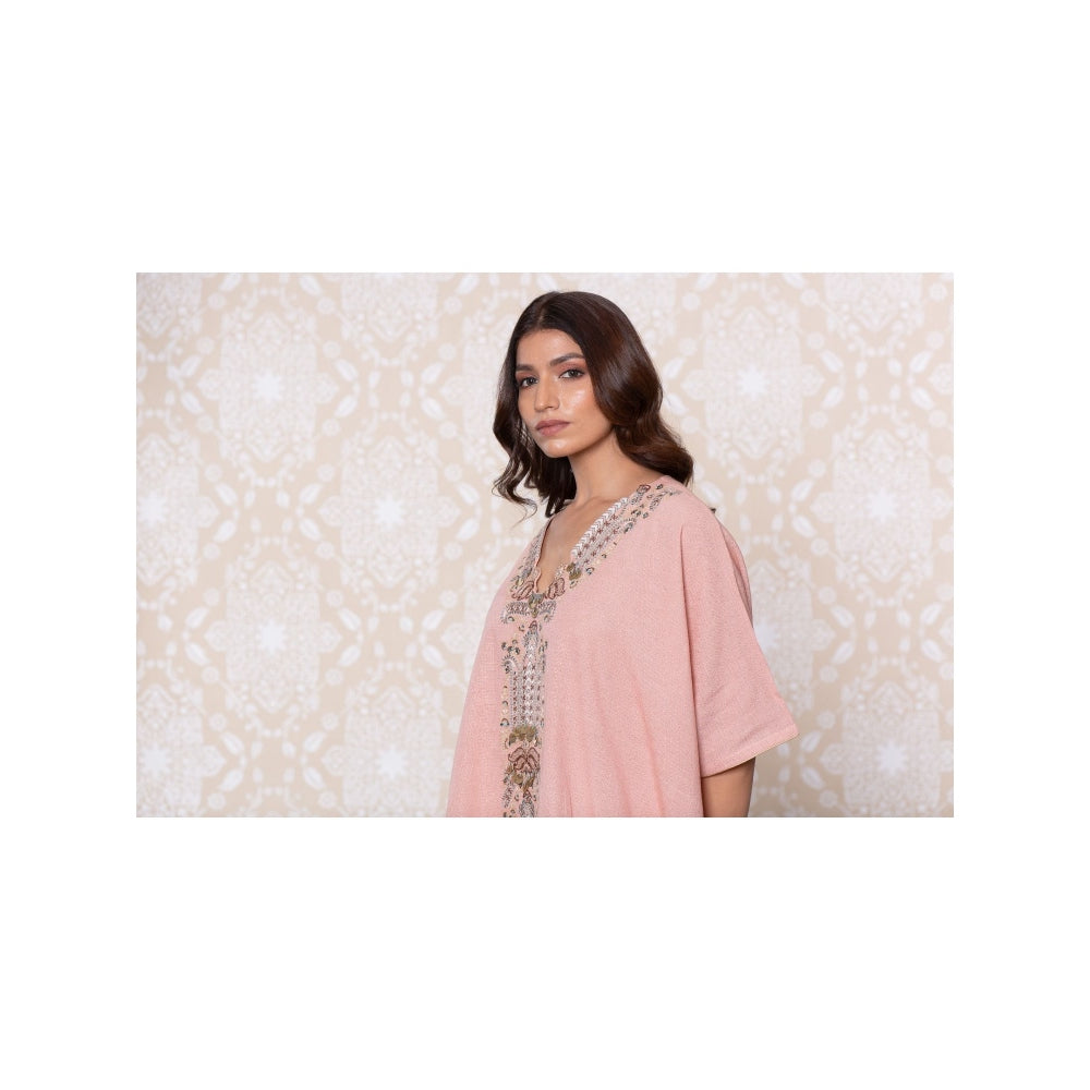 Inej Pink Kaftan Suit (Set of 2)